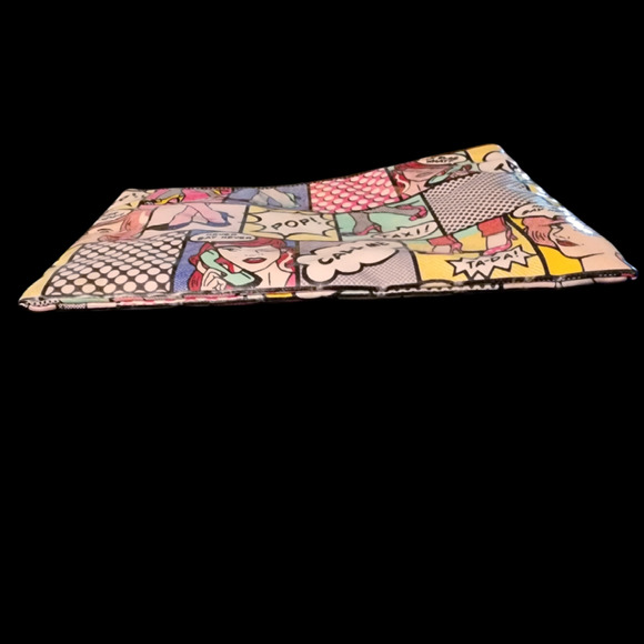 KATE SPADE Neda Pop Art Multi Comic Zip Around Vinyl Clutch Pouch - Picture 7 of 7